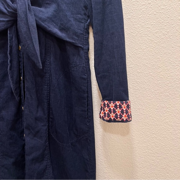 Maeve by Anthropology Blue Corduroy Winchester Dress Size 6 - Picture 6 of 11
